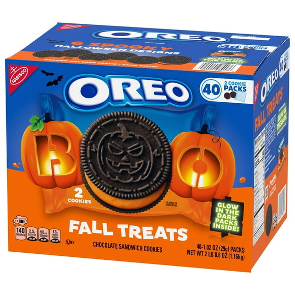 OREO Fall Treats Orange Creme Sandwich Cookies, 1.02 oz., 40 pk.