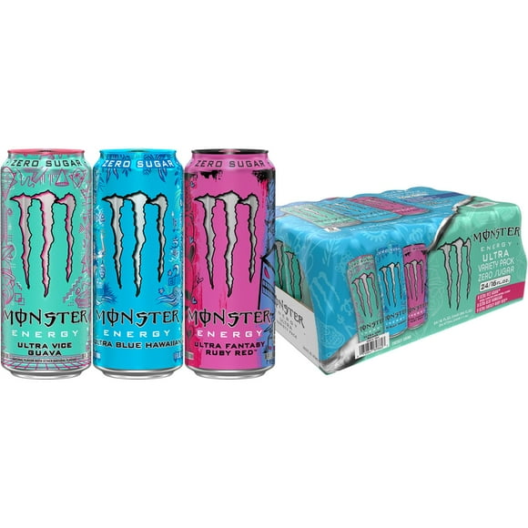 Monster Energy Ultra Energy Drink, Variety Pack, 16 fl. oz., 24 pk.
