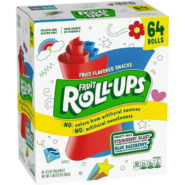 Fruit Roll-Ups Fruit Flavored Snacks Variety Pack, 0.5 oz., 64 pk.