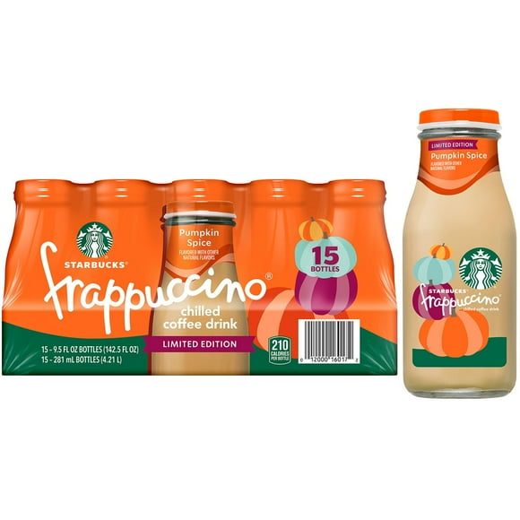 Starbucks Pumpkin Spice Frappuccino Chilled Coffee Drink, 9.5 oz., 15 pk.